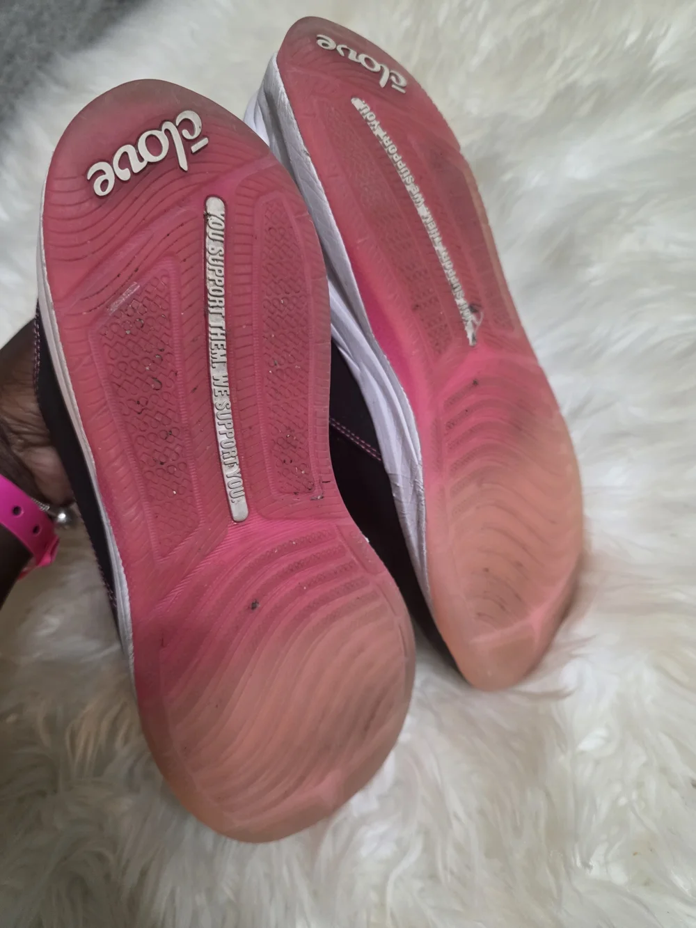 Women's Black Sneakers with Pink Accents - Lightweight Everyday Sport Shoes